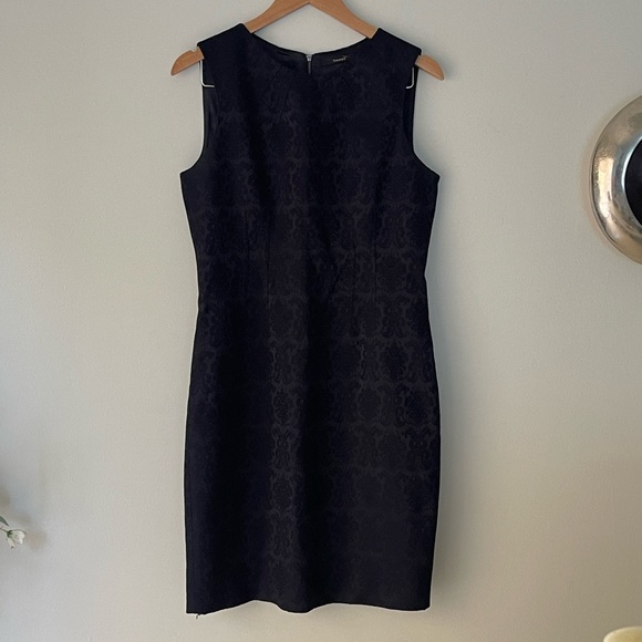 Tahari Textured Sleeveless Sheath Dress - Picture 2 of 8